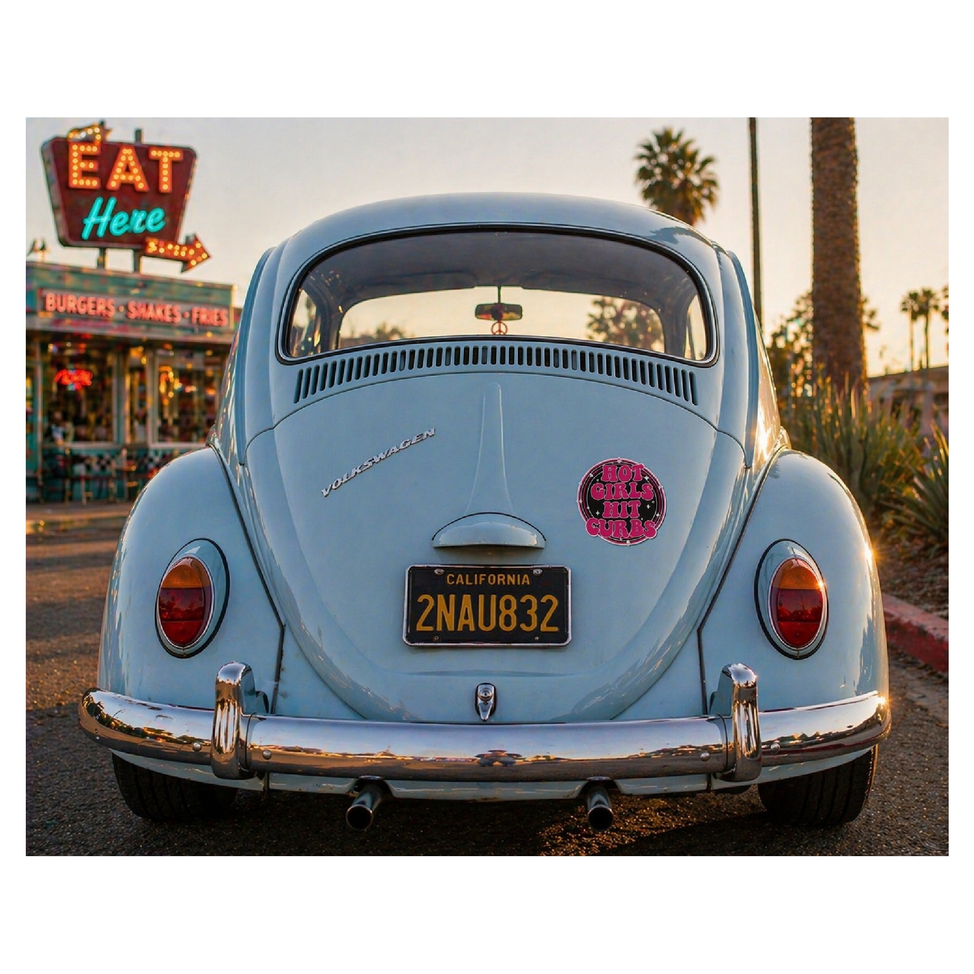 Hot Girls Hit Curbs Magnet | For Car, Fridge, Toolbox, Filing Cabinet or Cooler